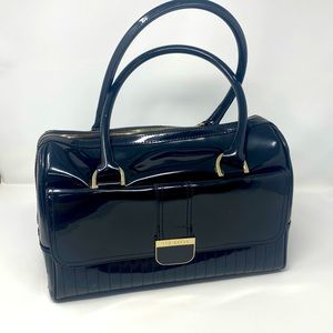 Ted Baker London Black Quilted Patent Totebag with Frenchie Lining